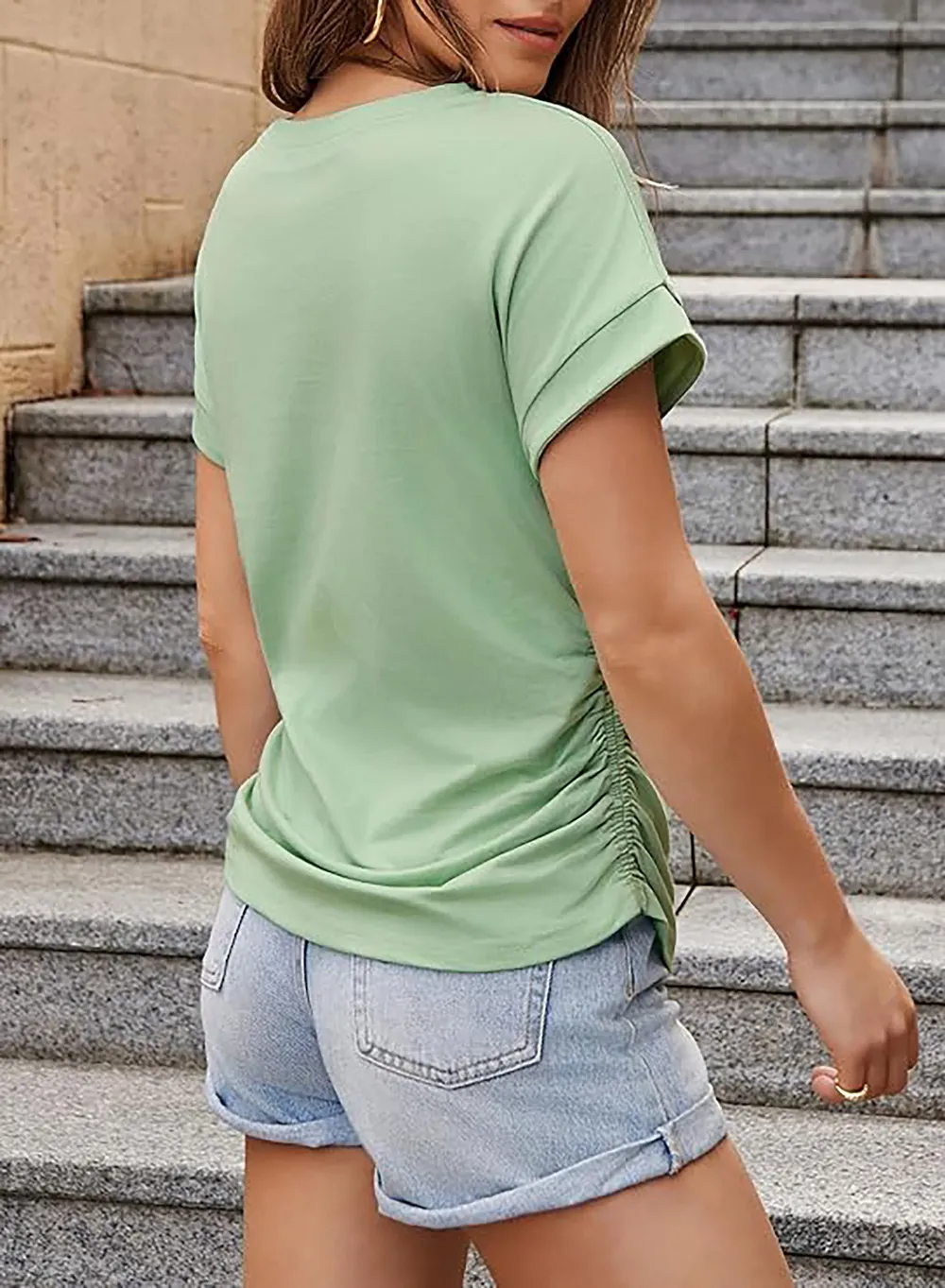 Round Neck Short Sleeve T-Shirt, image 17