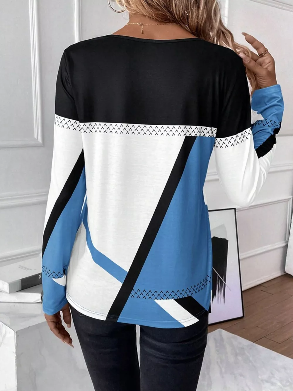 Color Block Long Sleeve T-Shirt, image 15