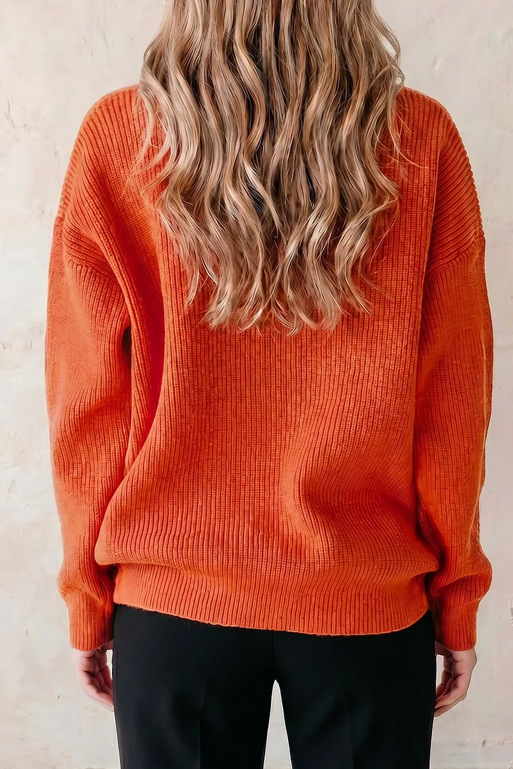 Drop Shoulder Long Sleeve Round Neck Halloween Sweater, image 7