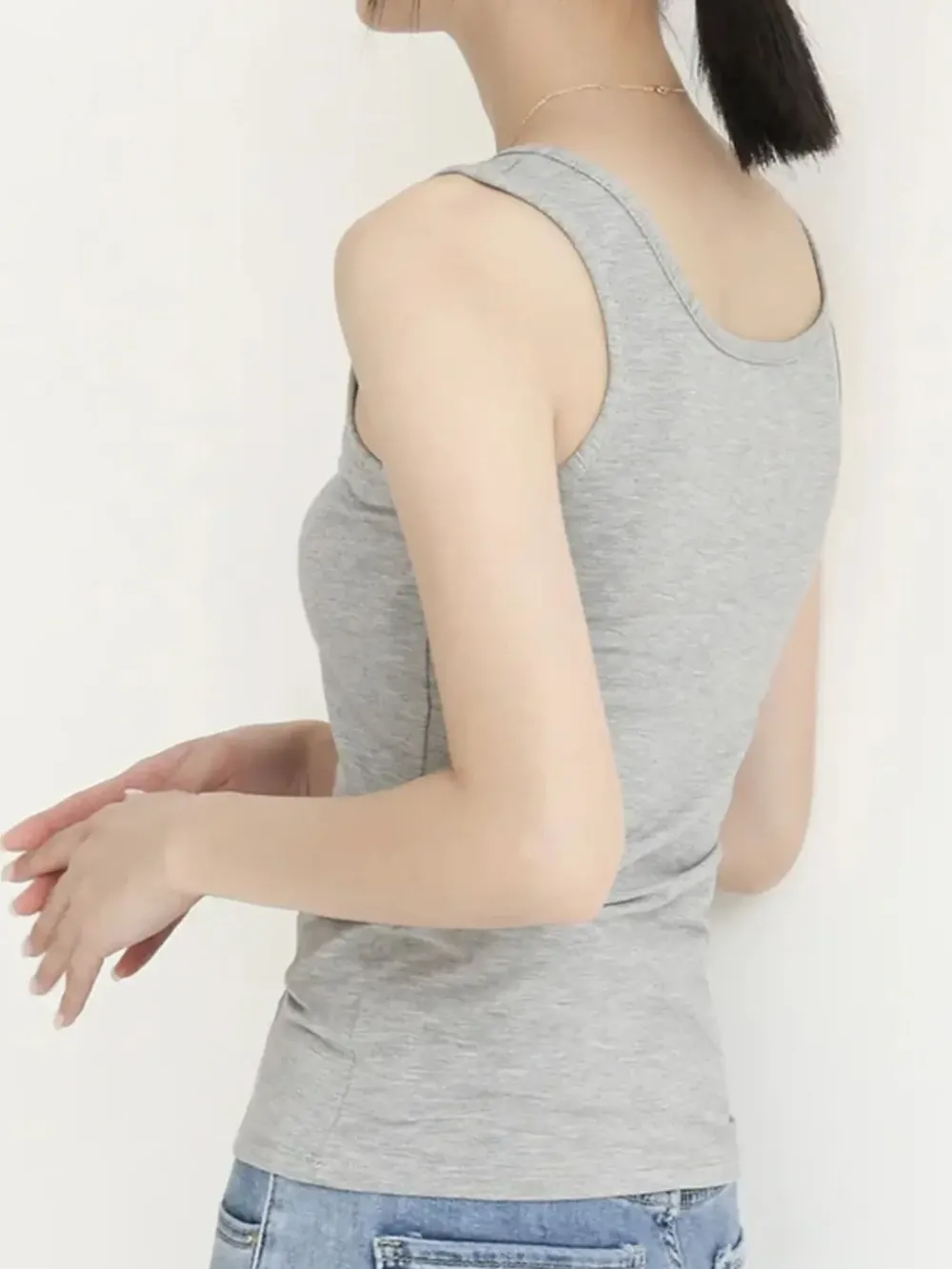 Scoop Neck Wide Strap Tank, image 4