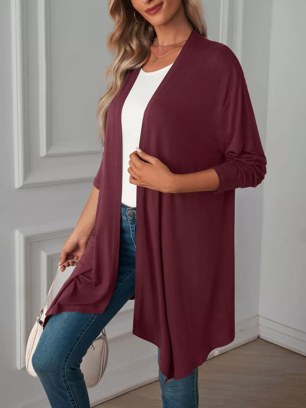 Lightweight Open Front Cardigan, image 12