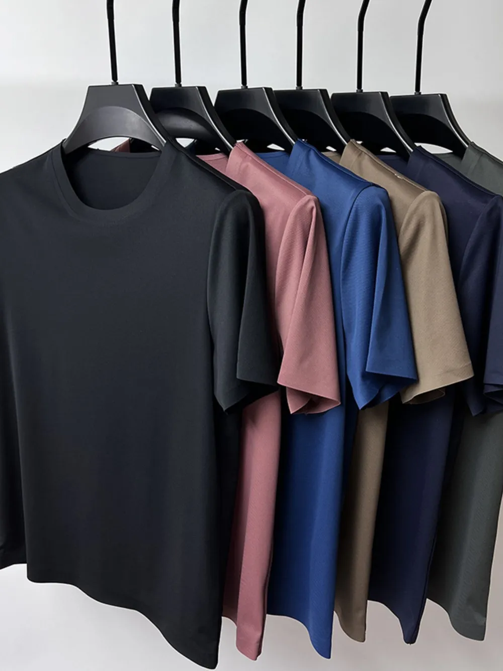 Men's Plus Size Round Neck Short Sleeve T-Shirt, image 2