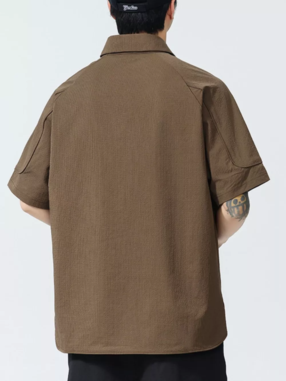 Men's Plus Size Textured Short Sleeve Polo, image 3