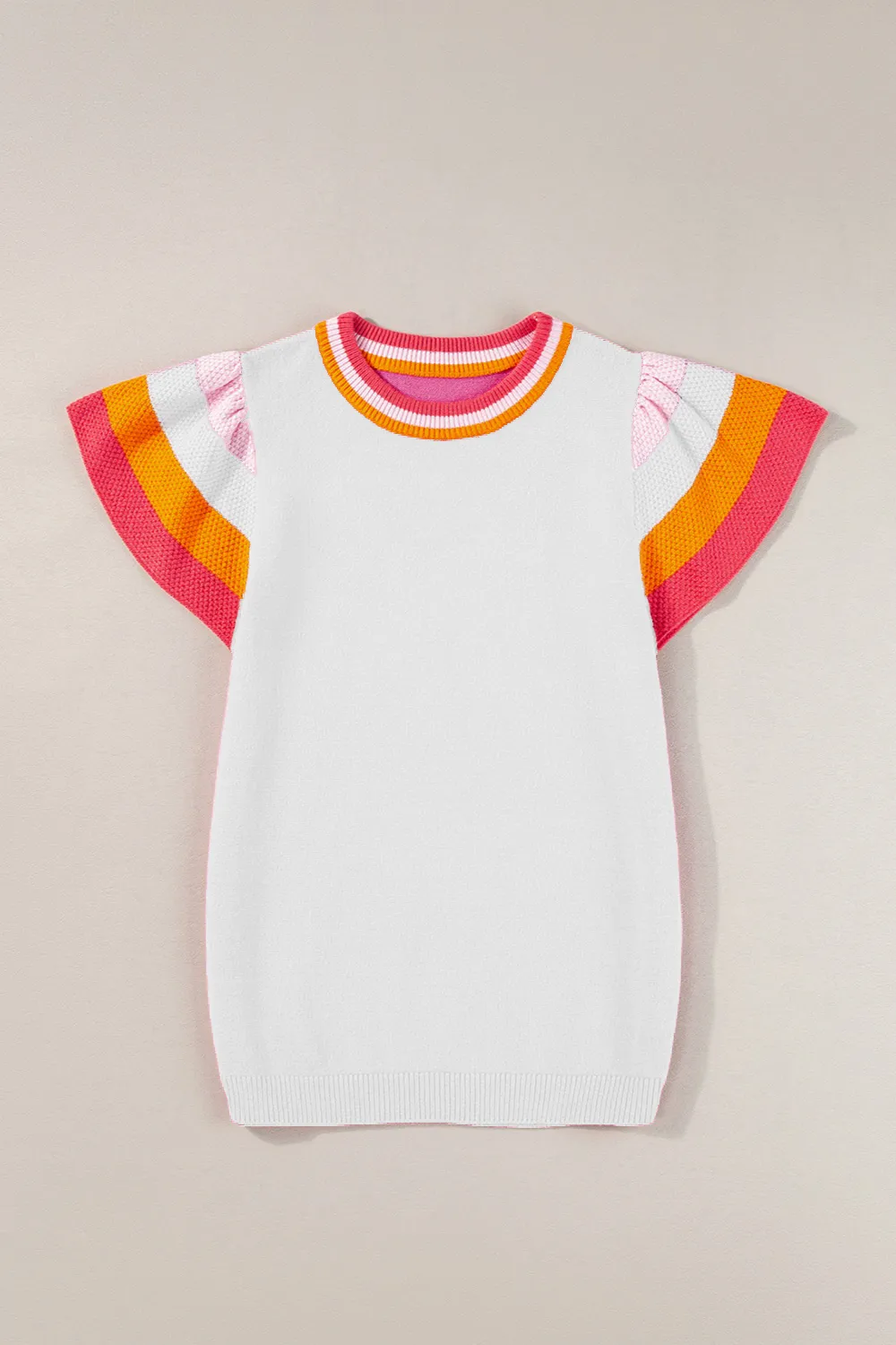 Color Block Round Neck Knit Top, image 14