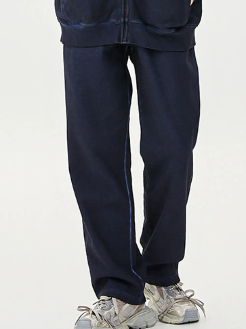 Men's Drawstring Washed Straight Sweatpants, image 9
