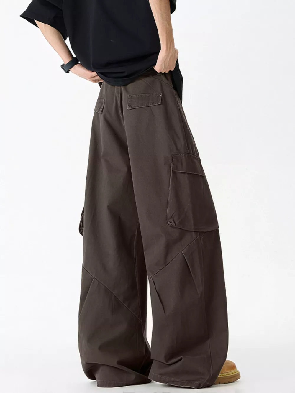 Men's Full Size Wide Leg Cargo Jeans Plus Size, image 8