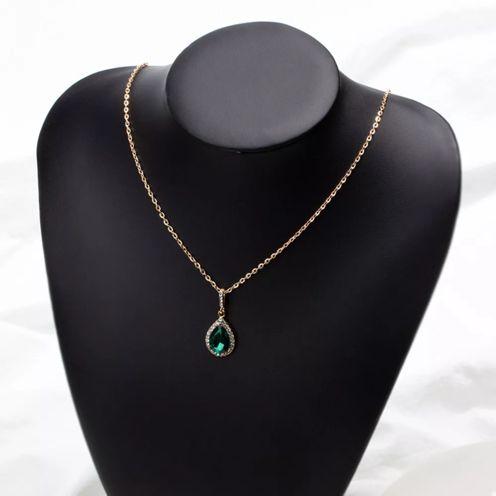 18K Gold-Plated Teardrop Pendant Necklace, image 6