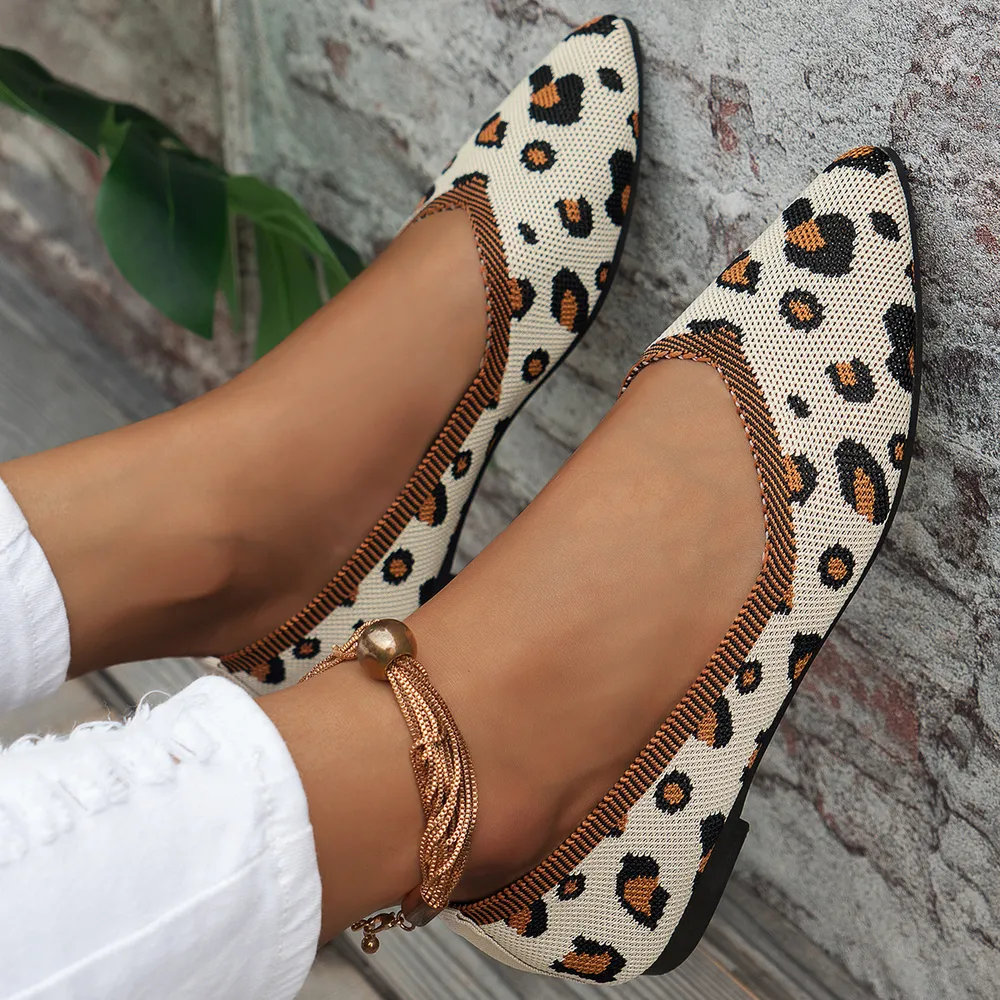 Point Toe Mesh Flat Slip-Ons, image 5