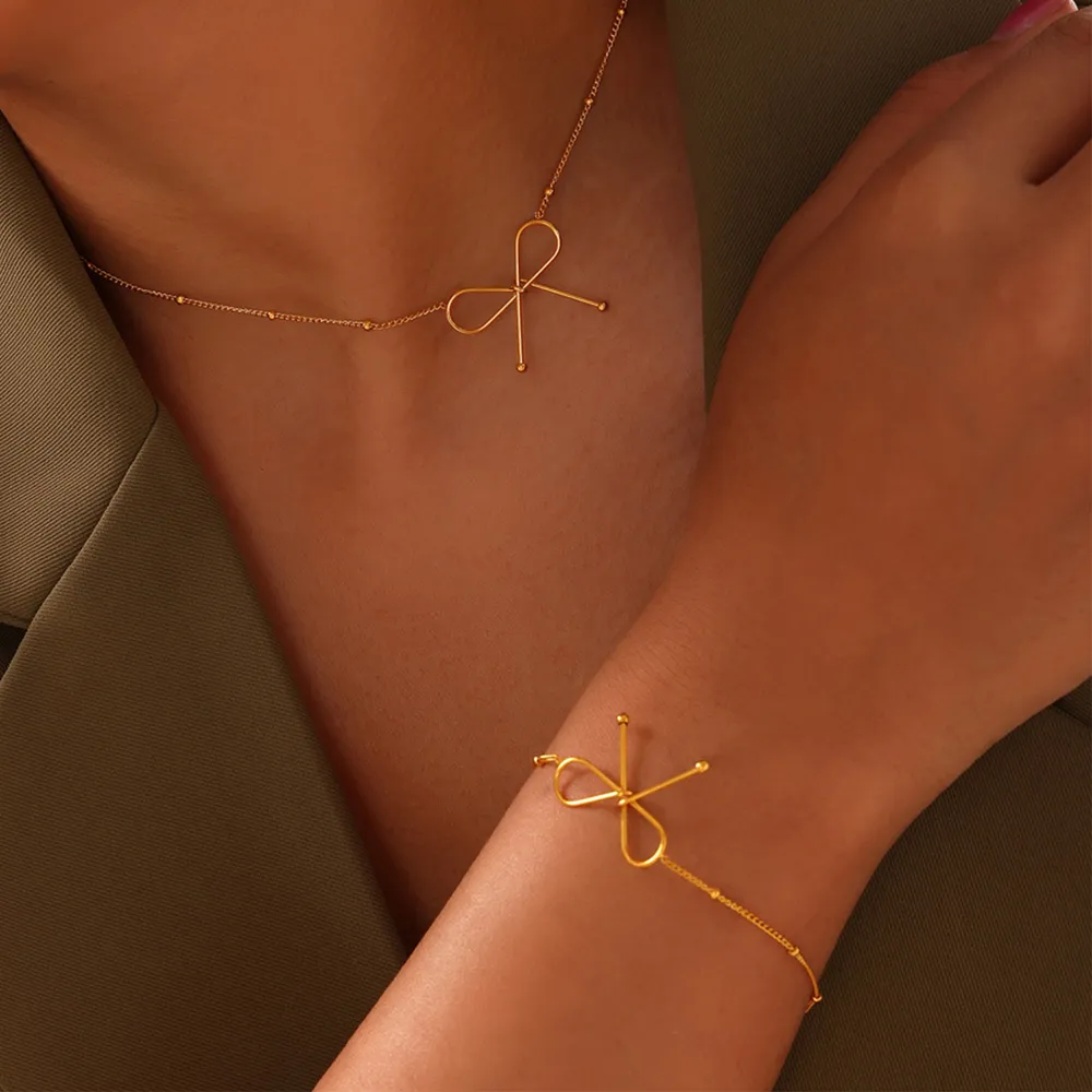 Titanium Steel Bow Bracelet, image 3