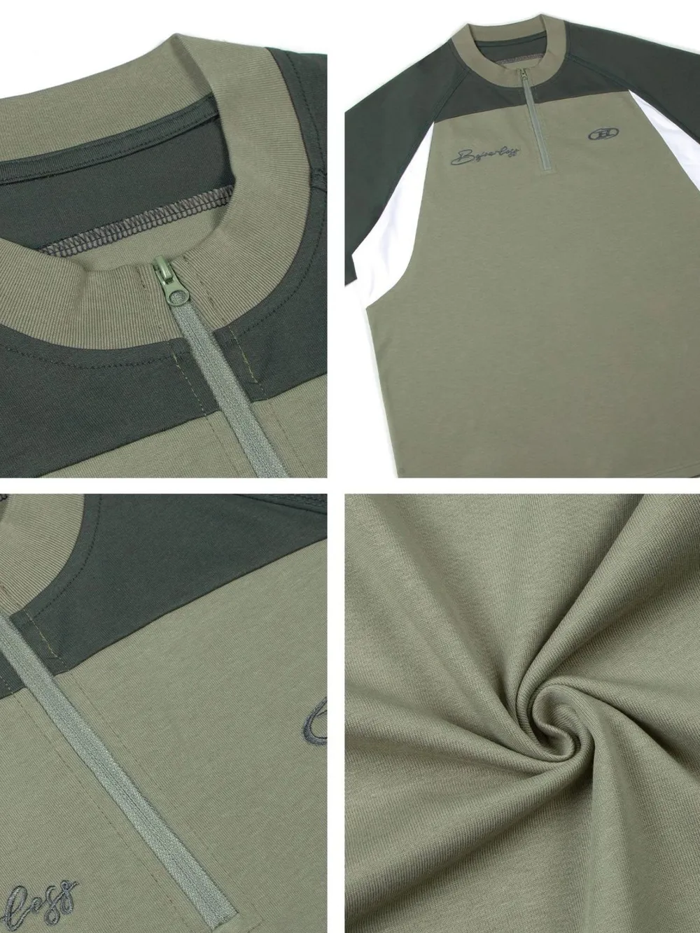 Men's Quarter-Zip Color Block T-Shirt, image 11
