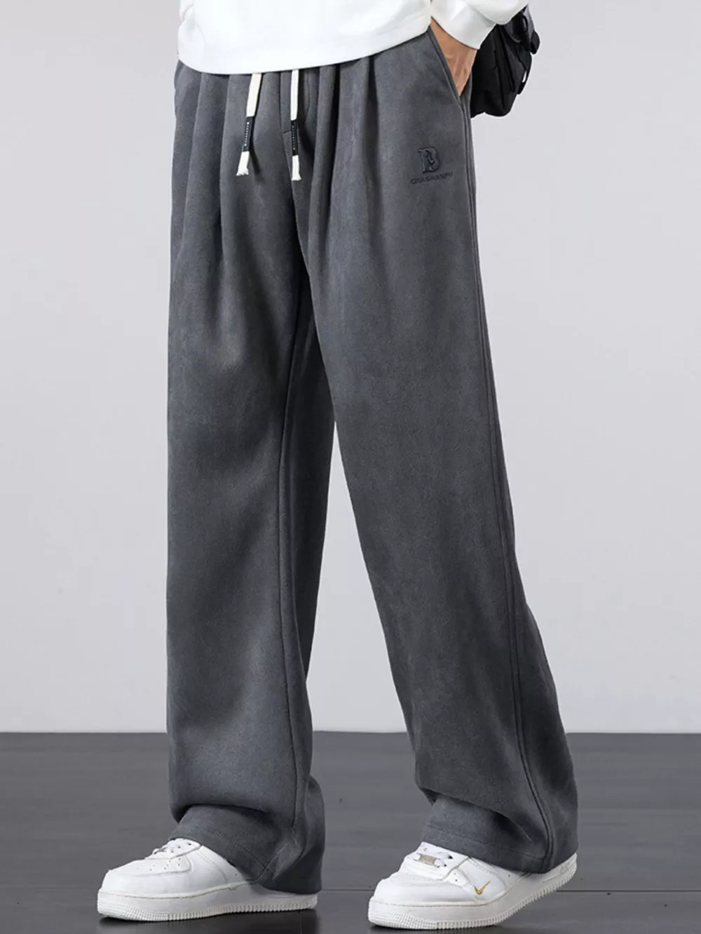 Men's Plus Size Casual Loose-Fit Drawstring Pants, image 7