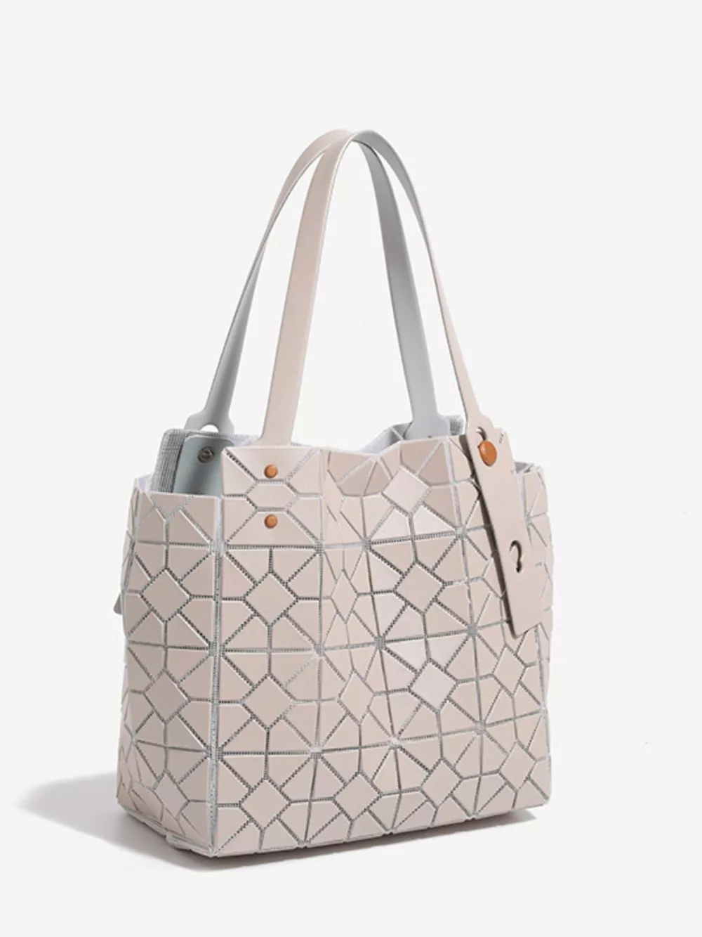 Geometric Lattice Structured Handbag, image 5