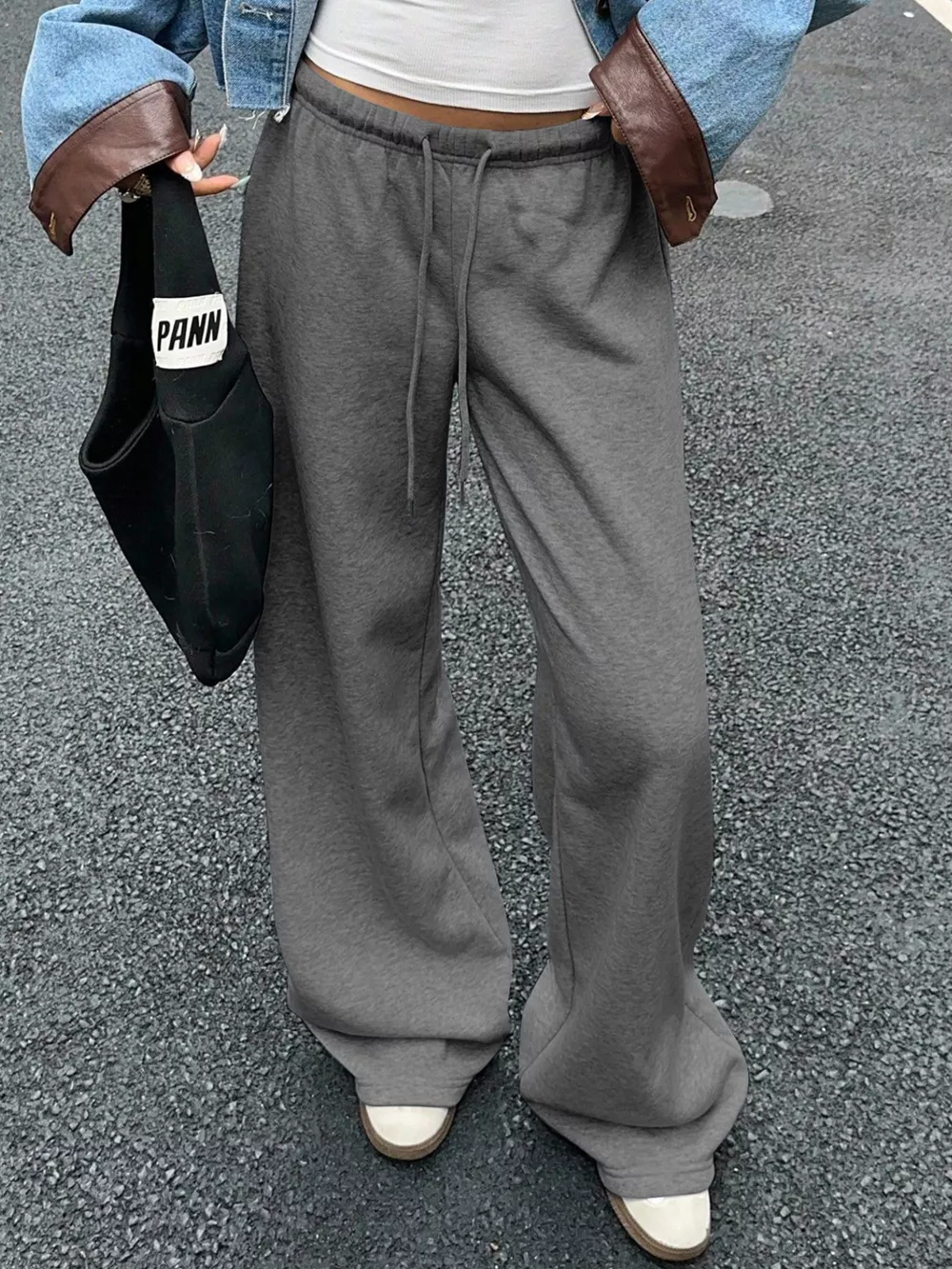 Wide Leg Drawstring Sweatpants, image 7