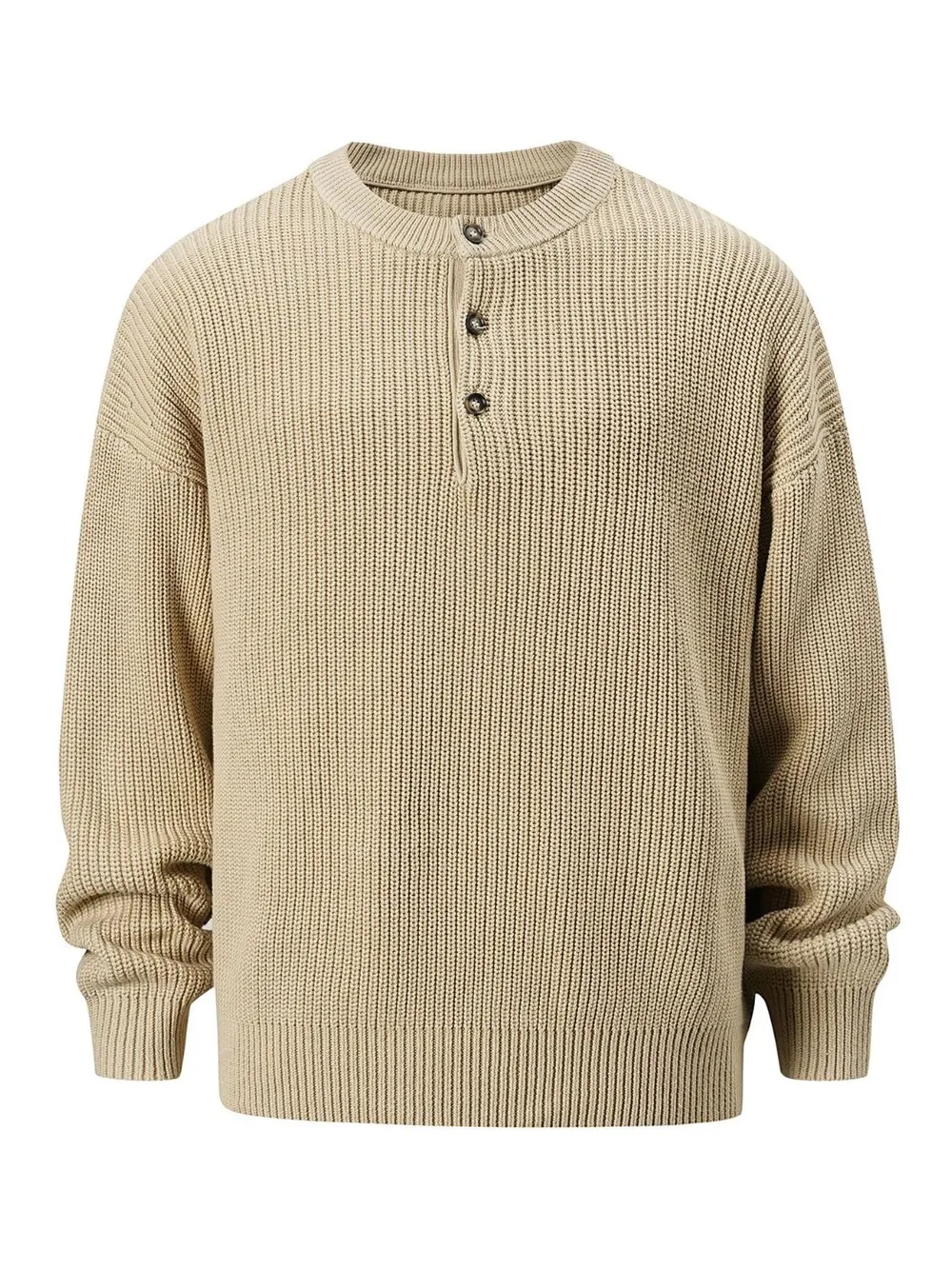 Men's Round Neck Long Sleeve Sweater, image 2