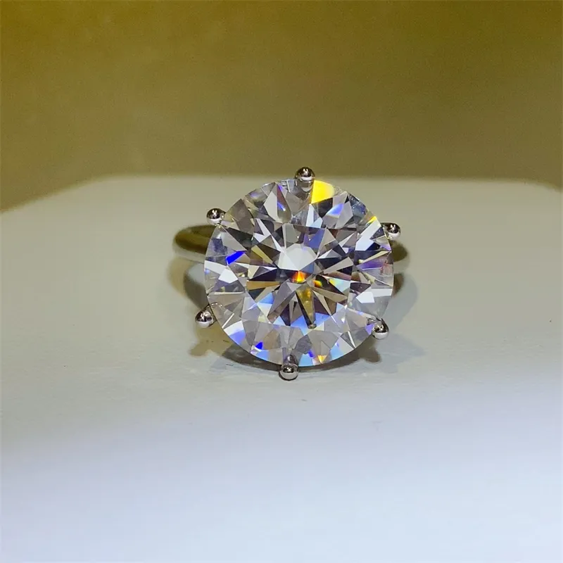 10 Carat Moissanite 925 Sterling Silver Ring, image 4