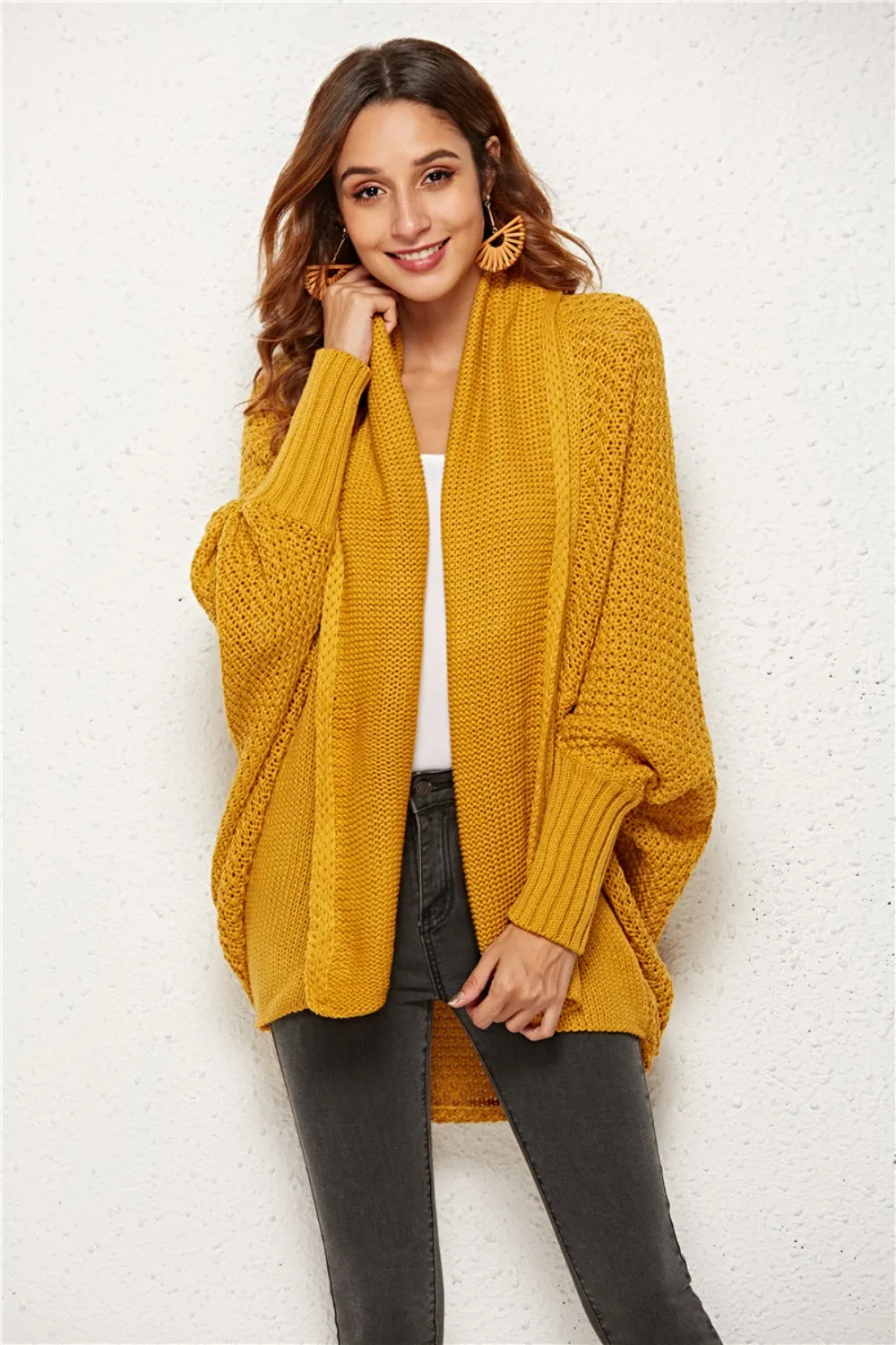 Open Front Batwing Sleeve Cardigan, image 26