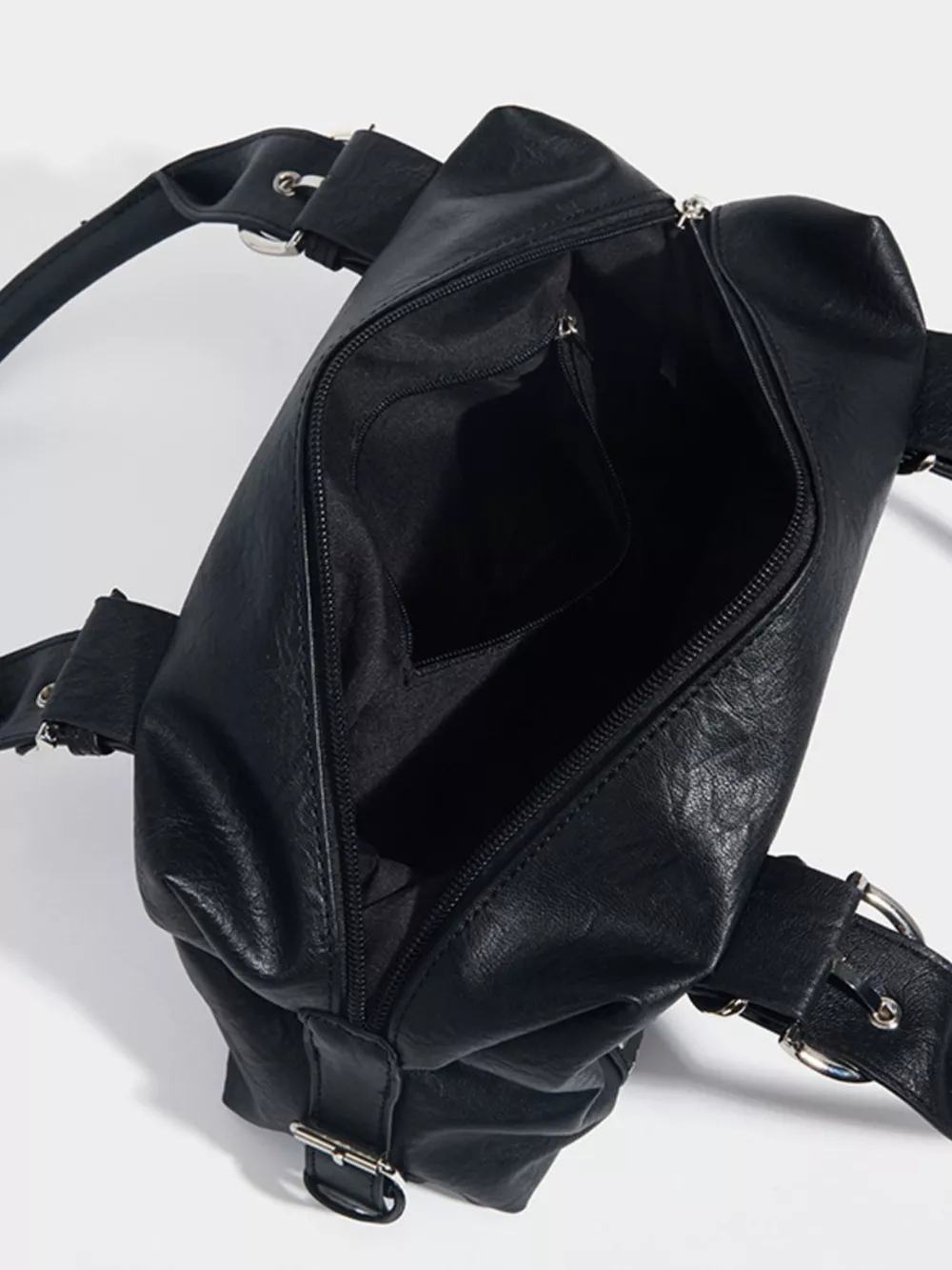 Studded Decor Shoulder Bag with Buckle Detail, image 7