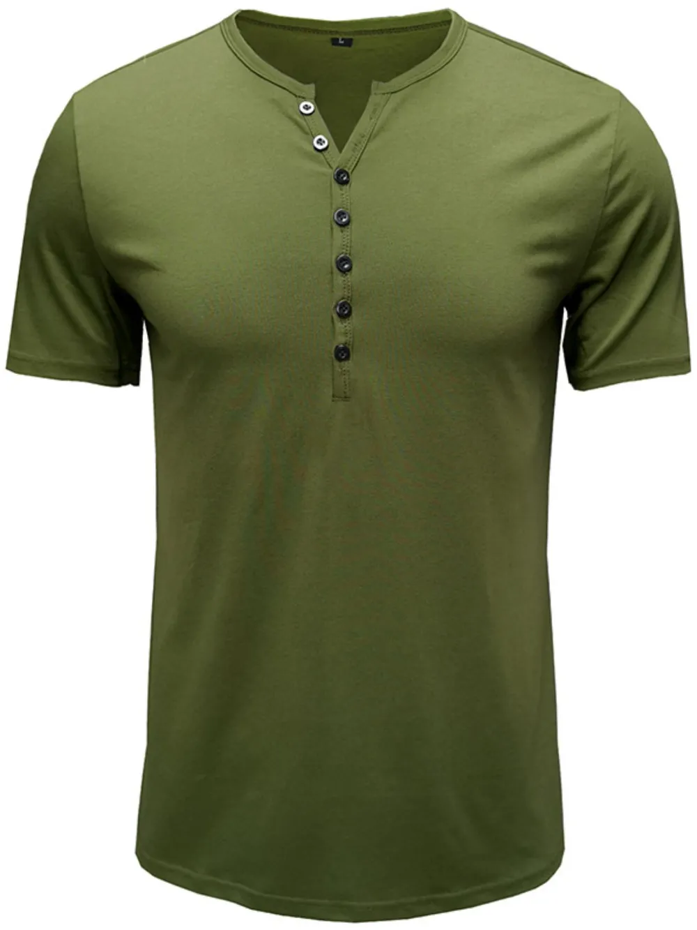 Men's Classic Henley Short Sleeve Polo Shirt, image 8