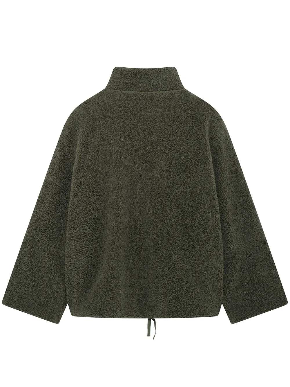 Turtleneck Zip Up Long Sleeve Plush Jacket, image 6