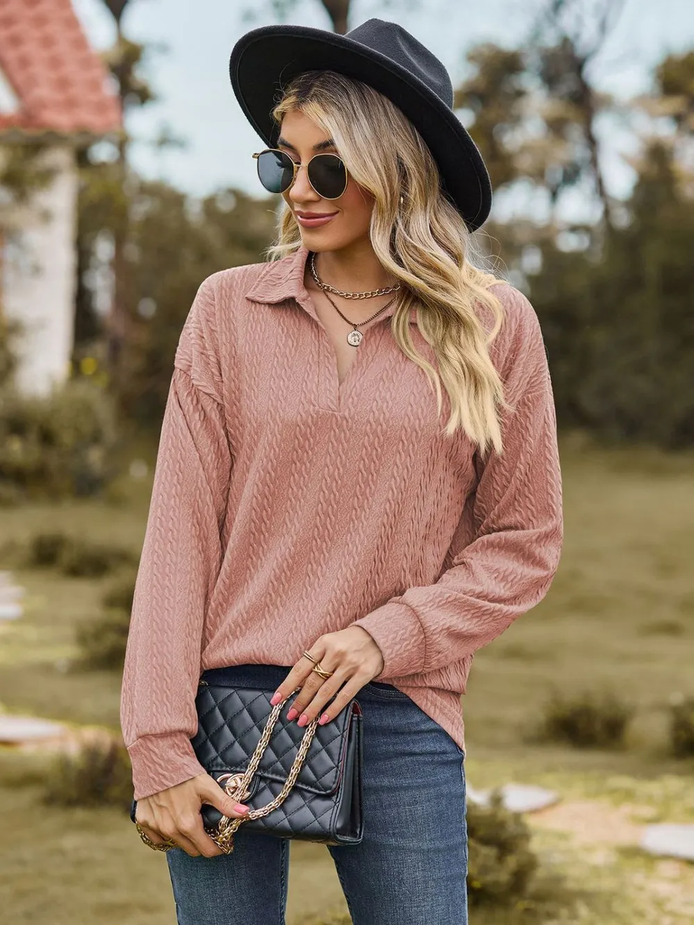 Johnny Collar Long Sleeve Top, image 19