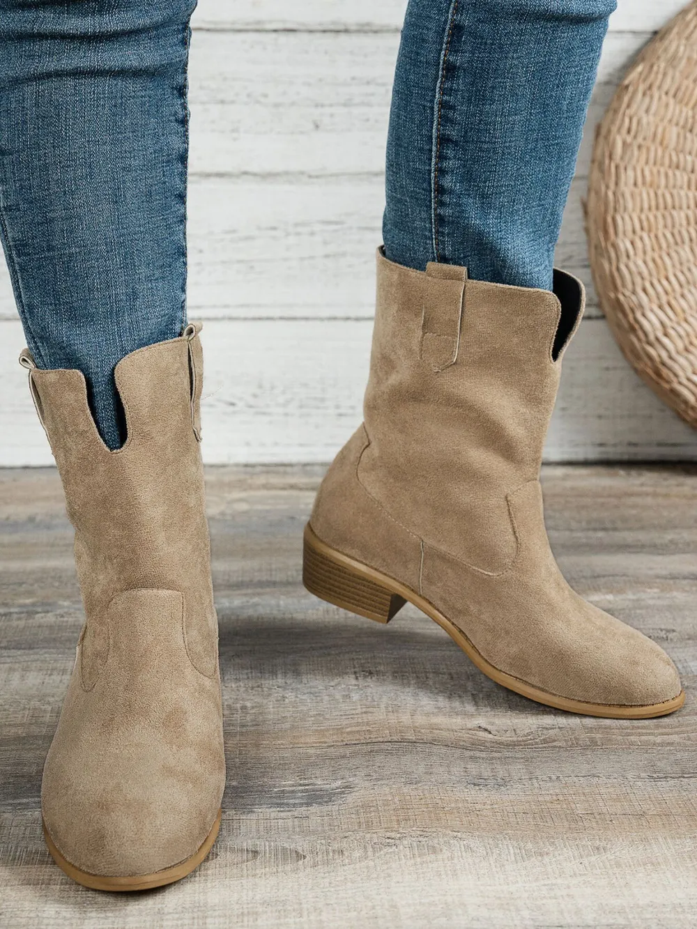 Western Style Block Heels Boots, image 6