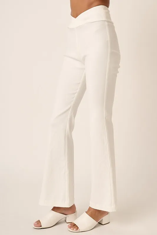 Surplice V Waist Flare Pants, image 3