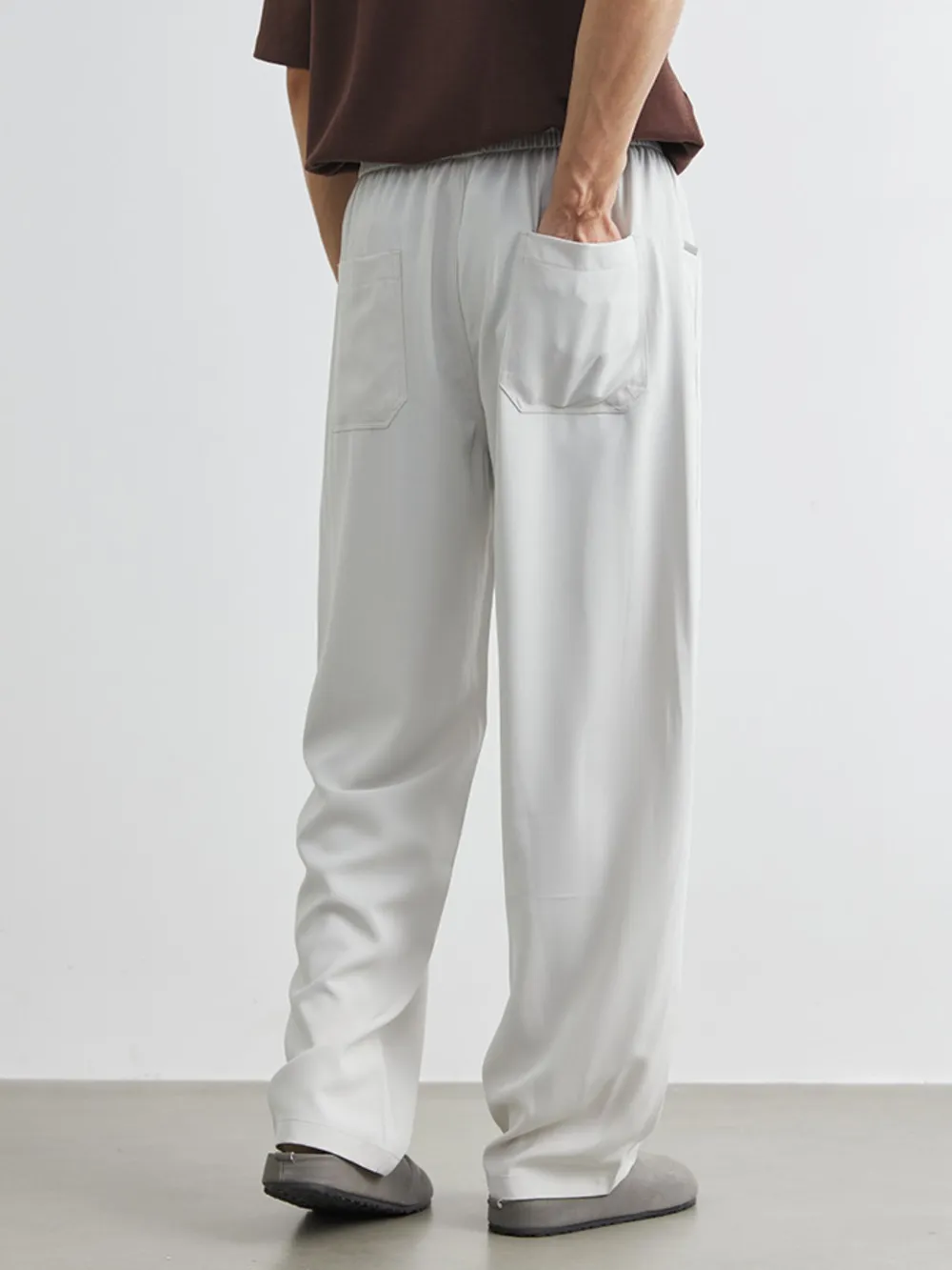 Men's Plus Size Relaxed Fit Wide Leg Casual Pants, image 9