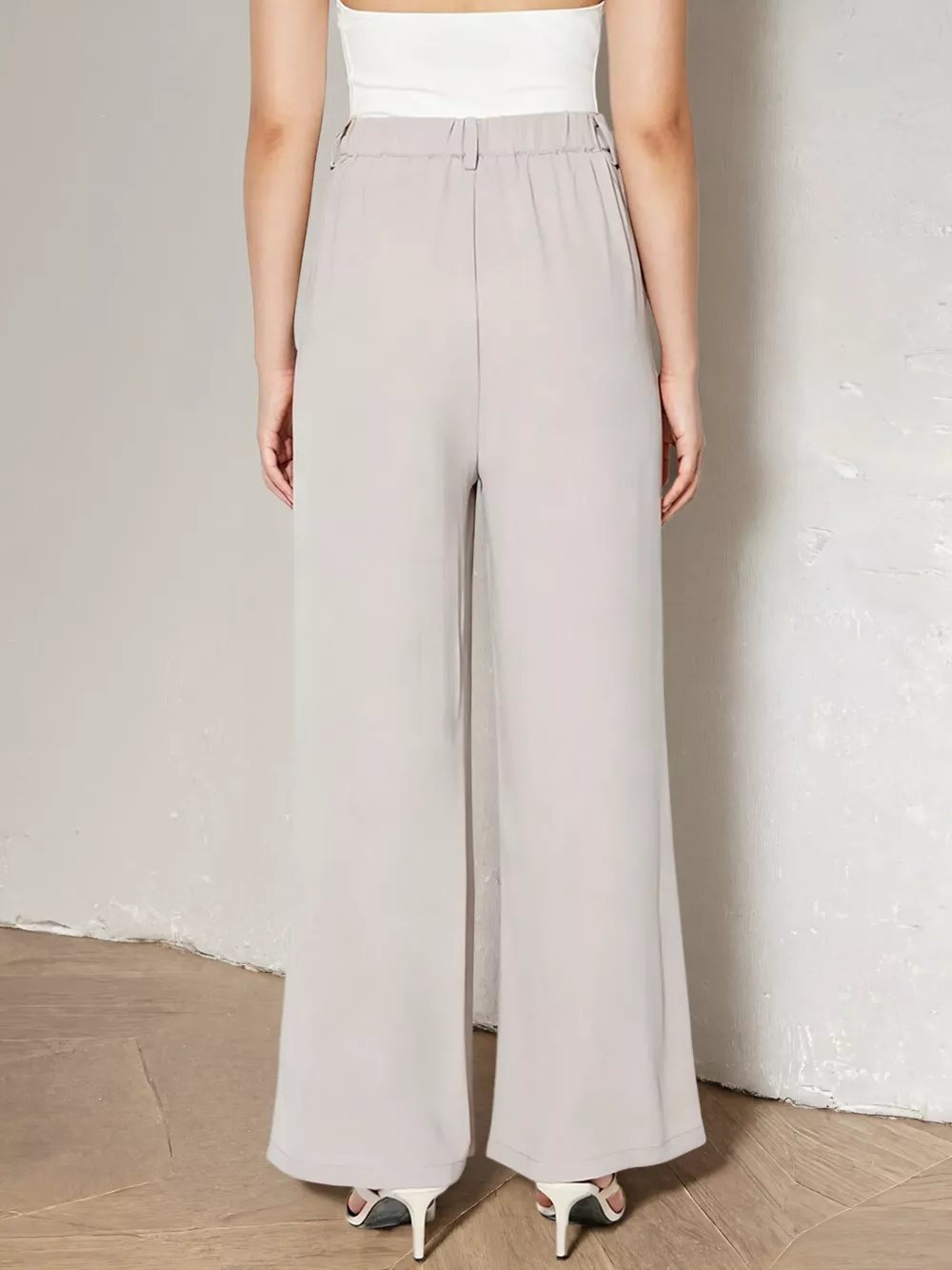 Wide Leg Belted Pants, image 4