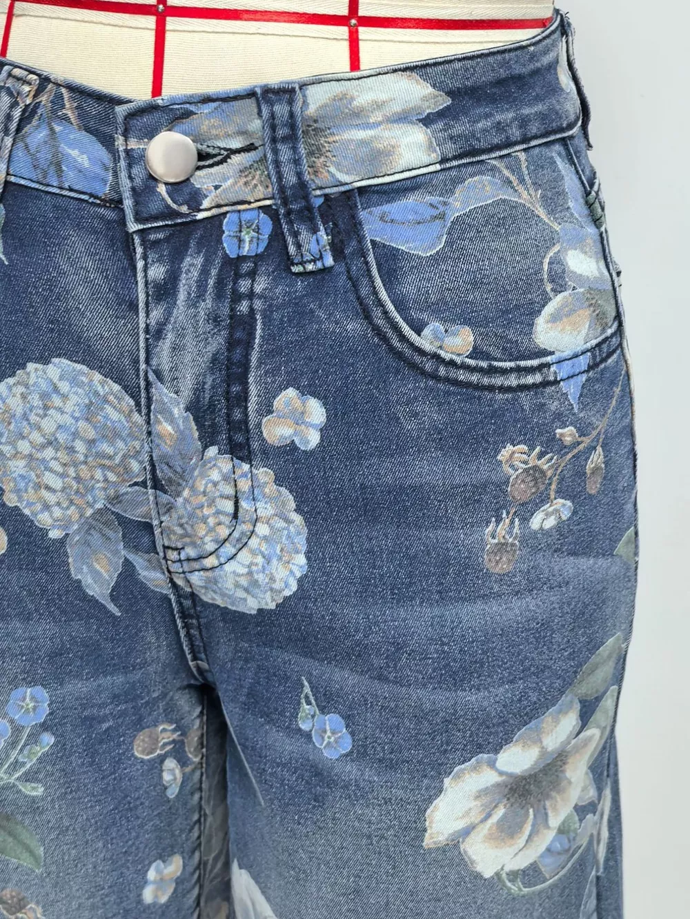 Floral Print Denim Shorts, image 6