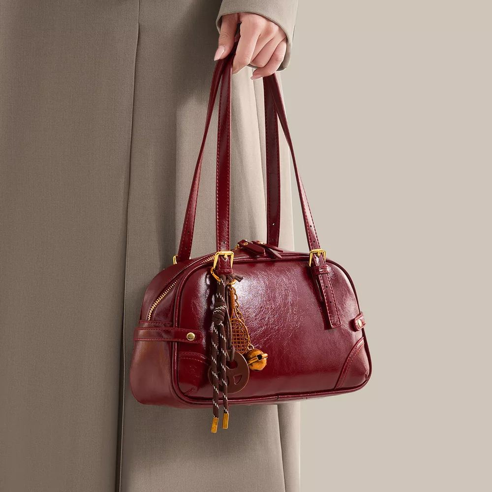 Vintage Style Leather Shoulder Bag, image 3