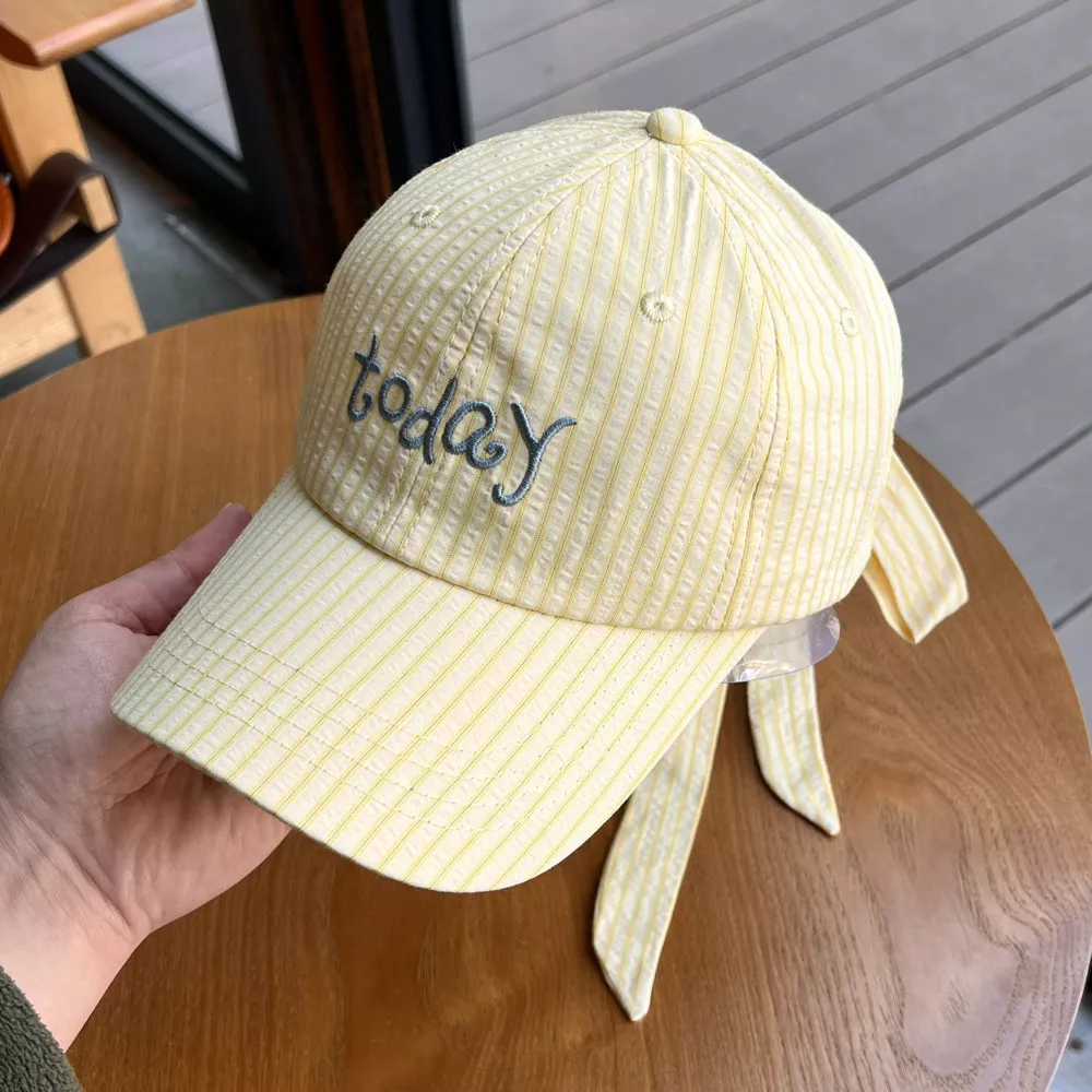 Striped Embroidered Baseball Cap, image 4