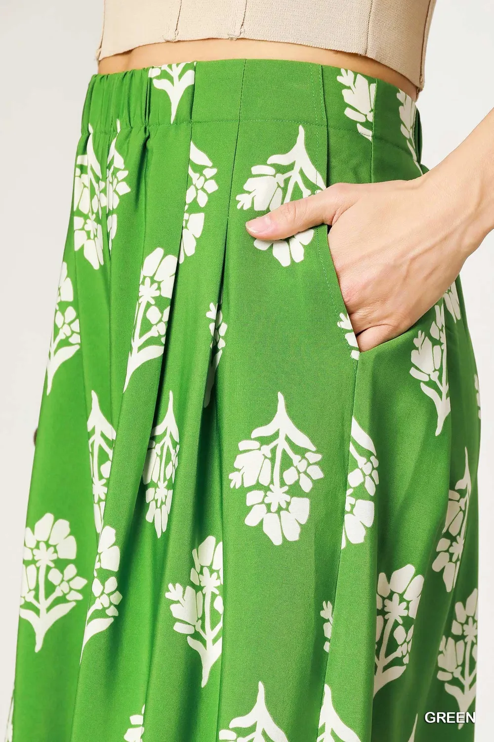 Floral Pleated Wide-Leg Pants, image 5