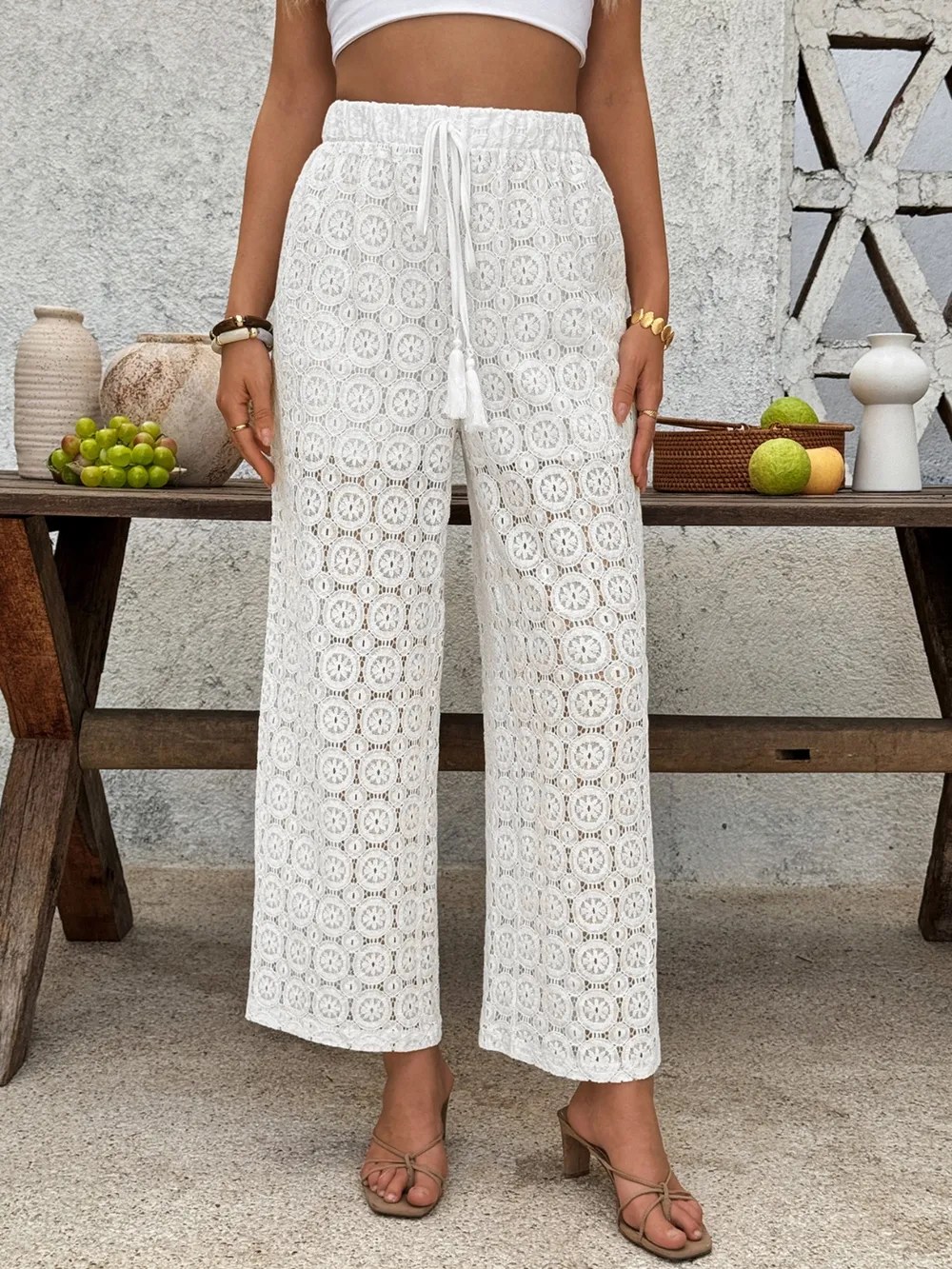 Lace Wide Leg Pants