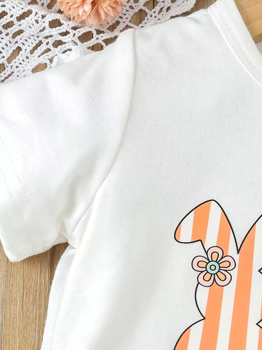 Children's Bunny Round Neck Tee and Pants Set, image 4