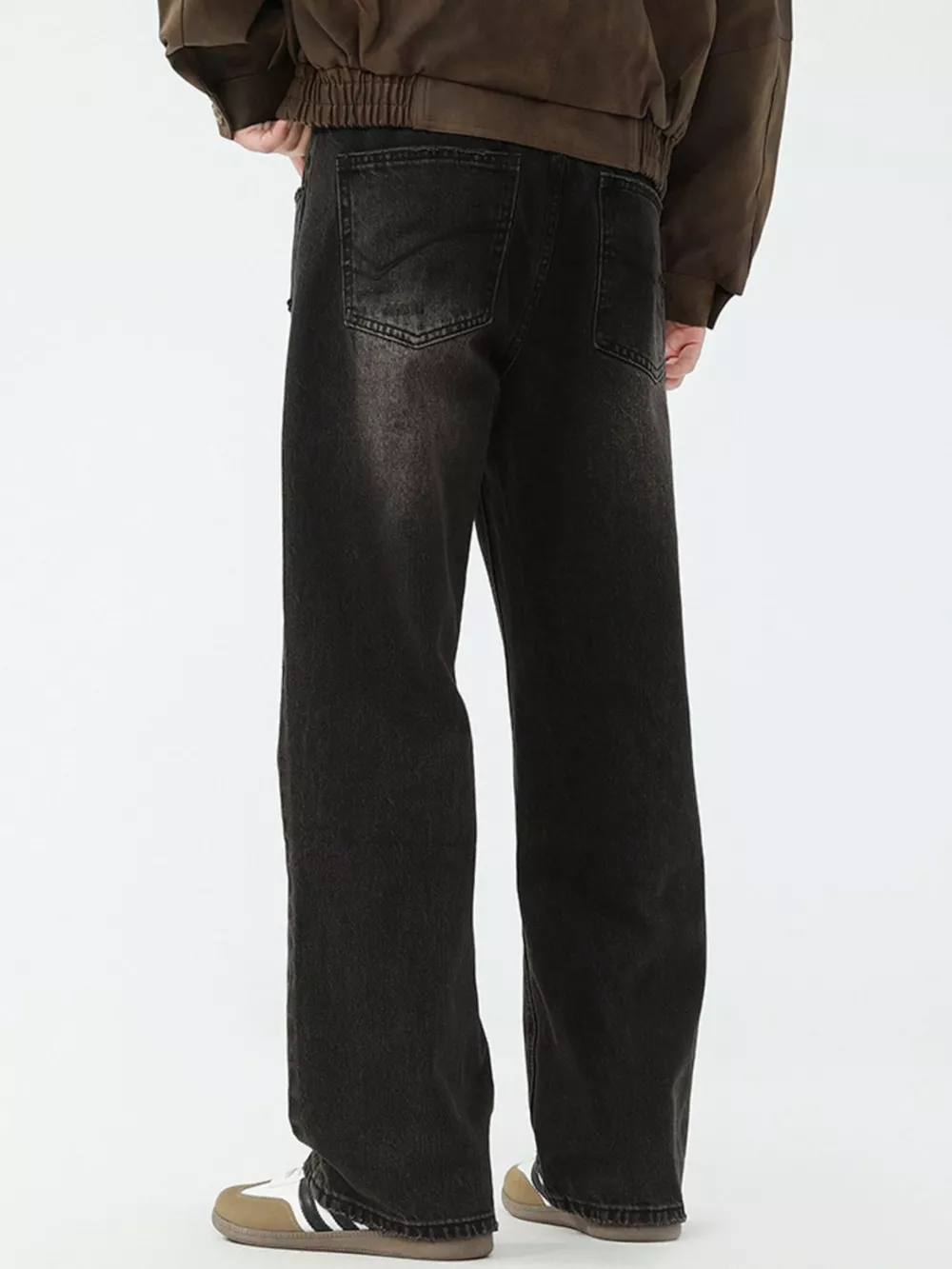 Men's Full Size Wash Wide Leg Jeans Plus Size, image 3