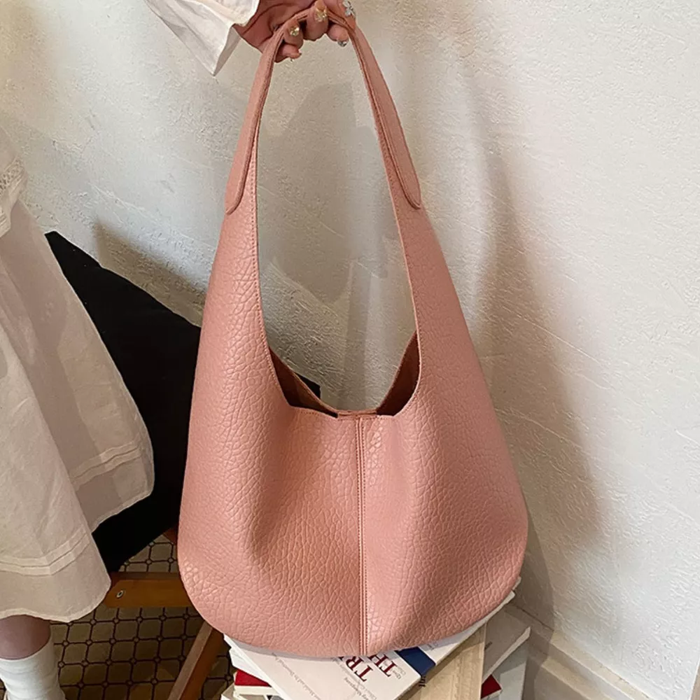 Textured Leather Shoulder Bag, image 4