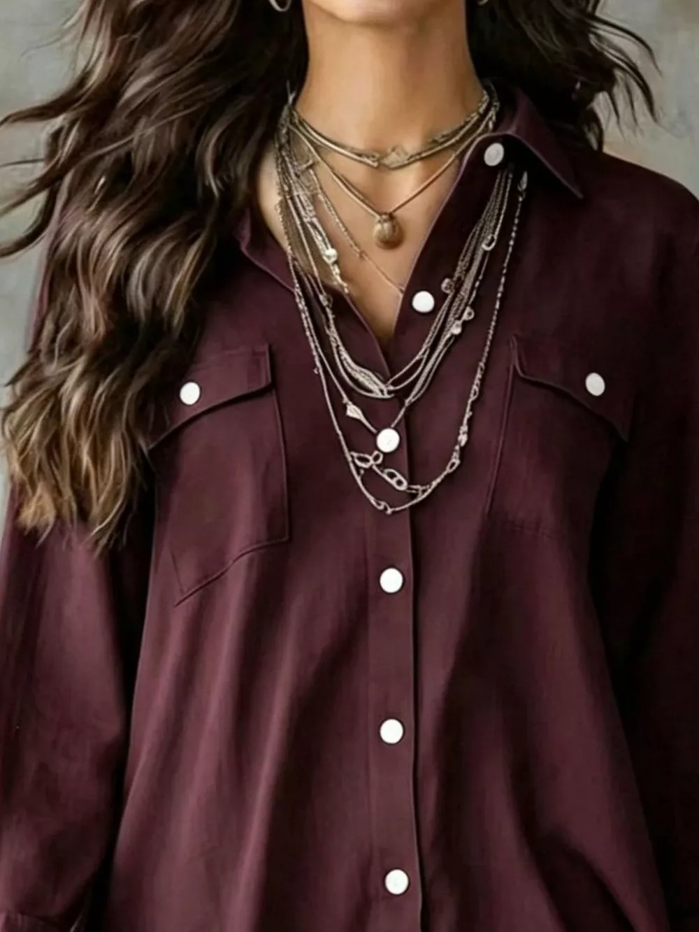 Casual Linen Shirt Dress with Pockets, image 14