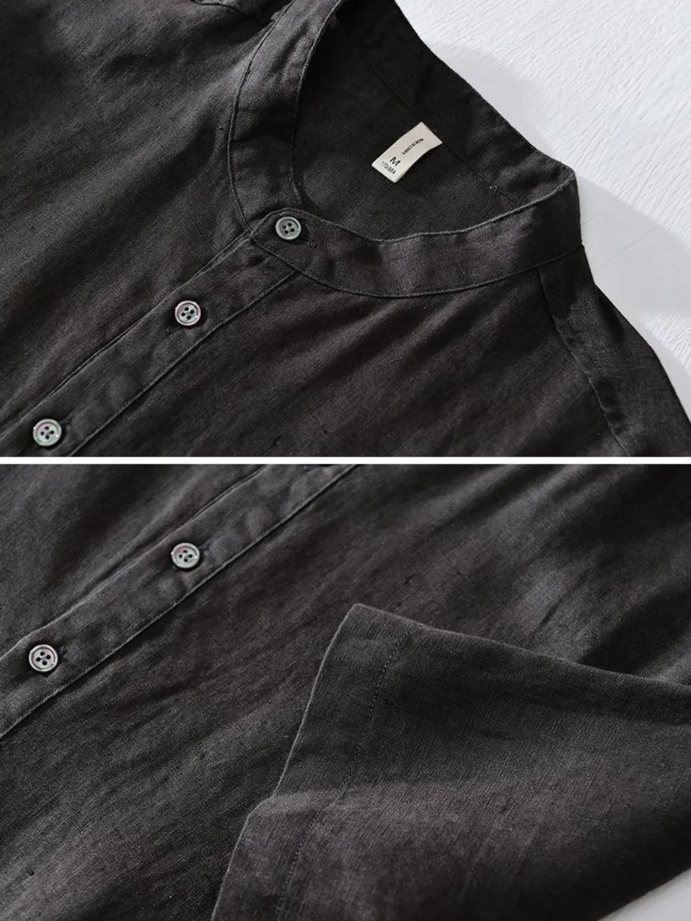 Men's Plus Size Button Detail Short Sleeve Top, image 5