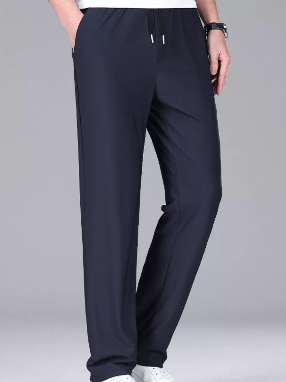 Men's Plus Size Casual Drawstring Pants, image 3