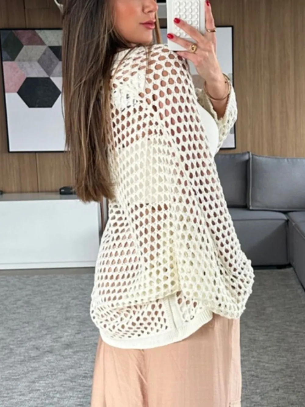 Hollow Out Open Front Cover-Up, image 7