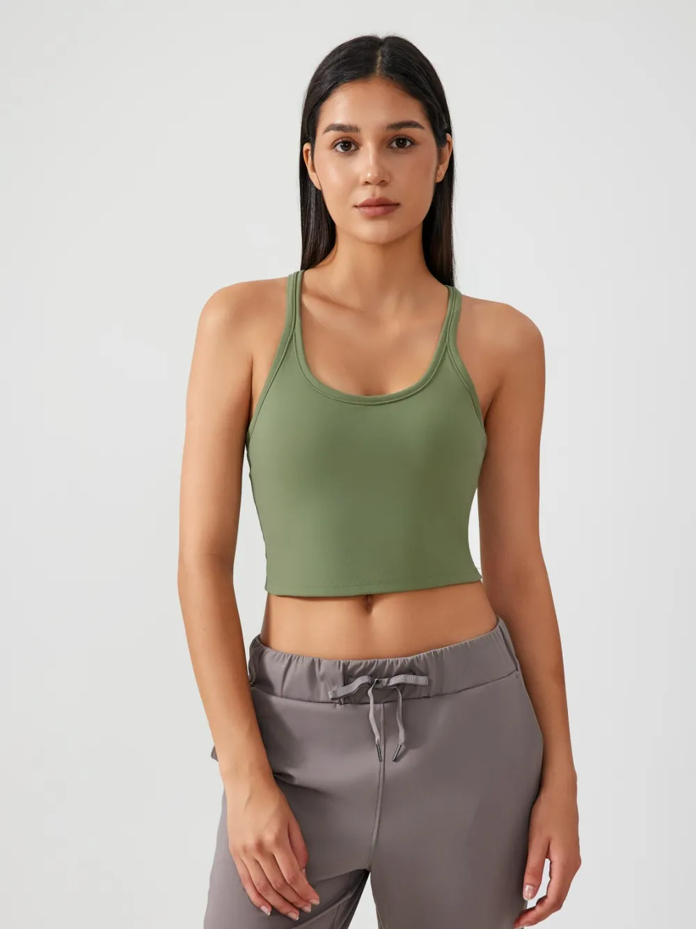 Scoop Neck Active Tank with Detachable Chest Pads, image 21