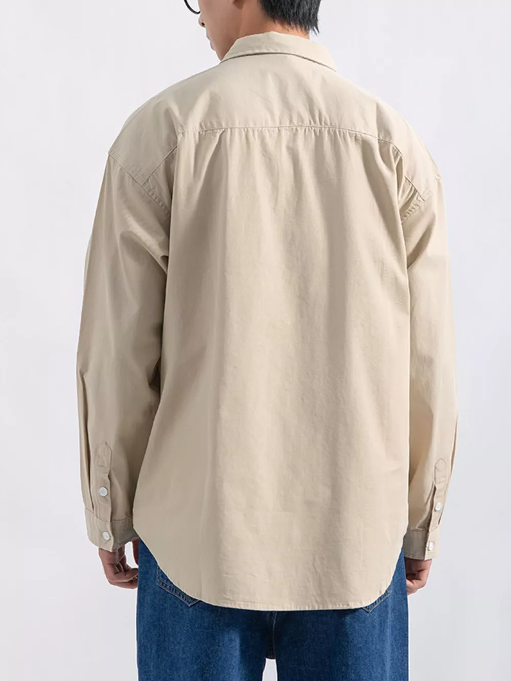 Men's Plus Size Button Up Long Sleeve Shirt, image 2