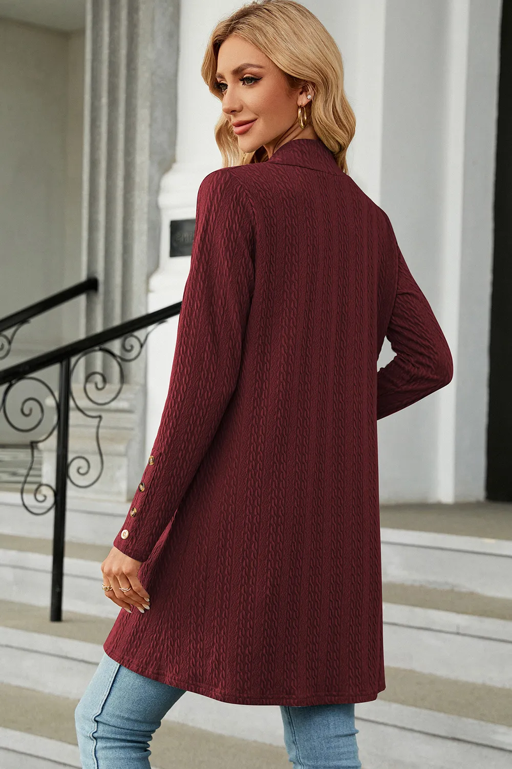 Open Front Long Sleeve Cardigan, image 18