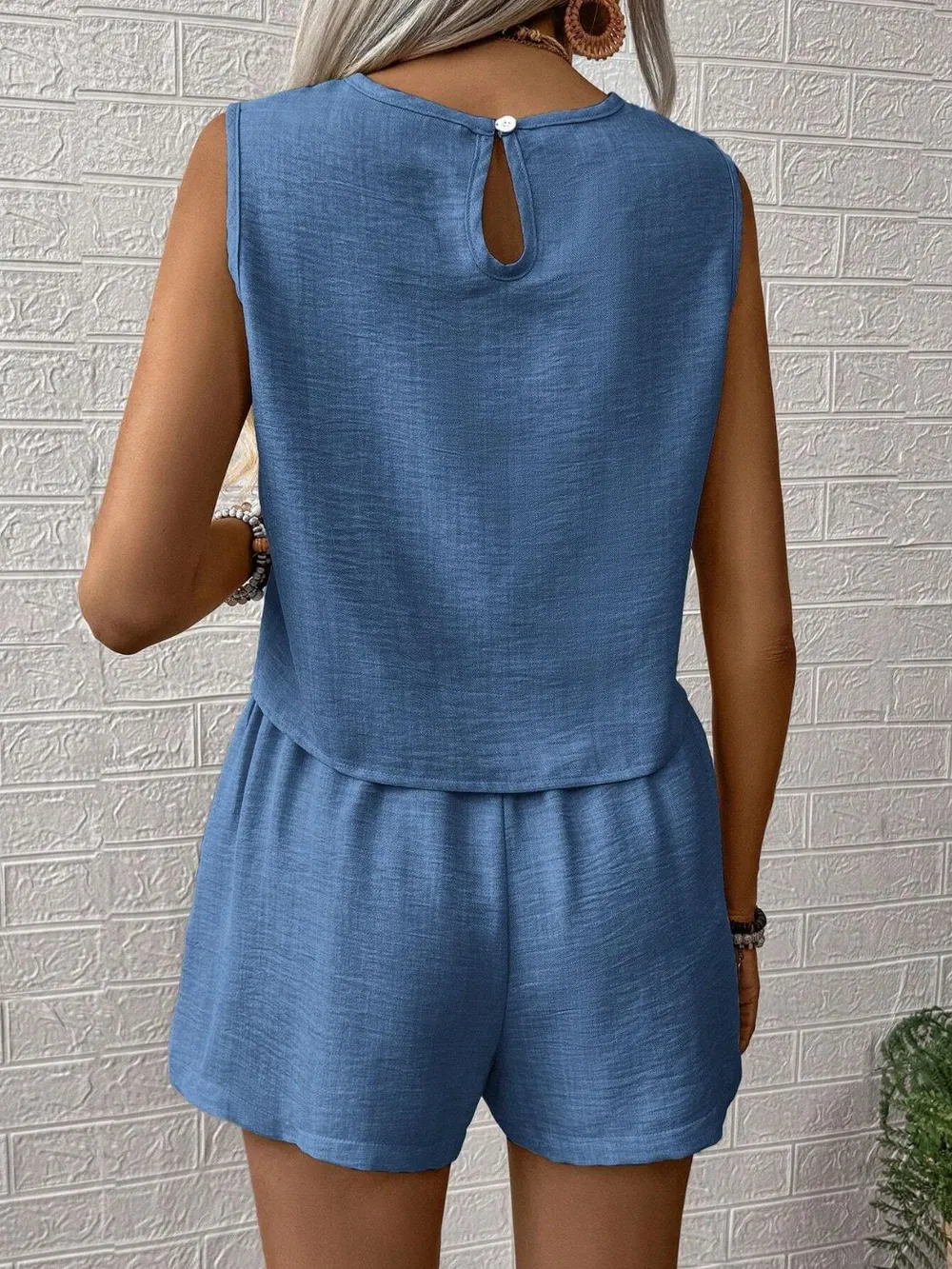 Round Neck Sleeveless Top and Shorts Set, image 12