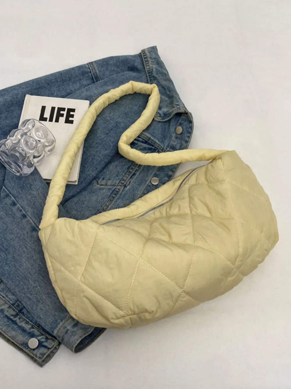 Quilted Polyester Crossbody Bag, image 7
