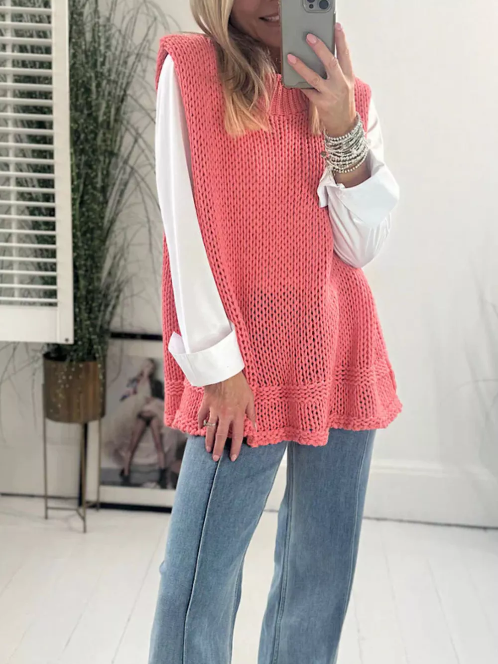 Round Neck Sweater Vest, image 3