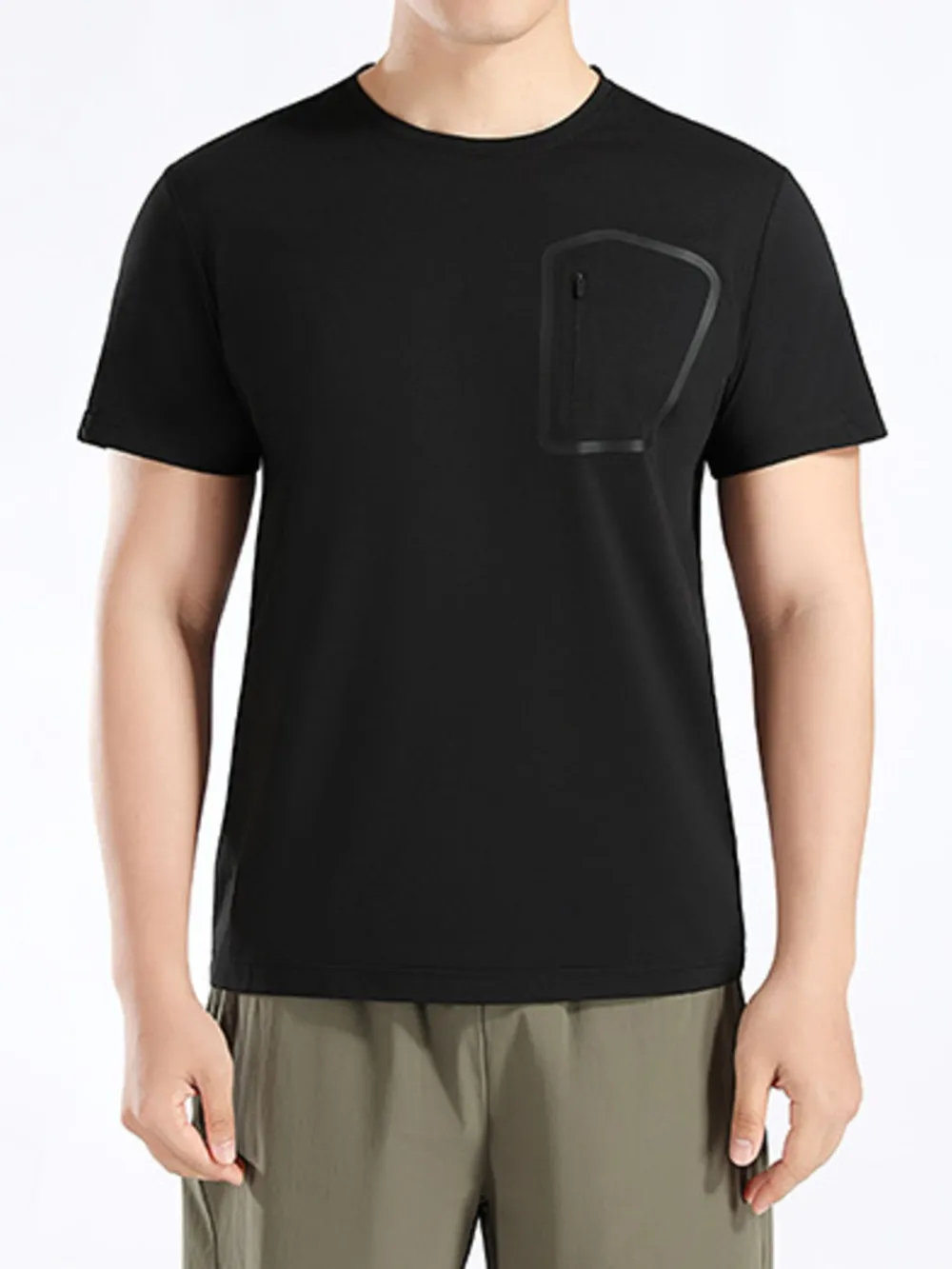 Men's Plus Size Round Neck Short Sleeve Active T-Shirt, image 5