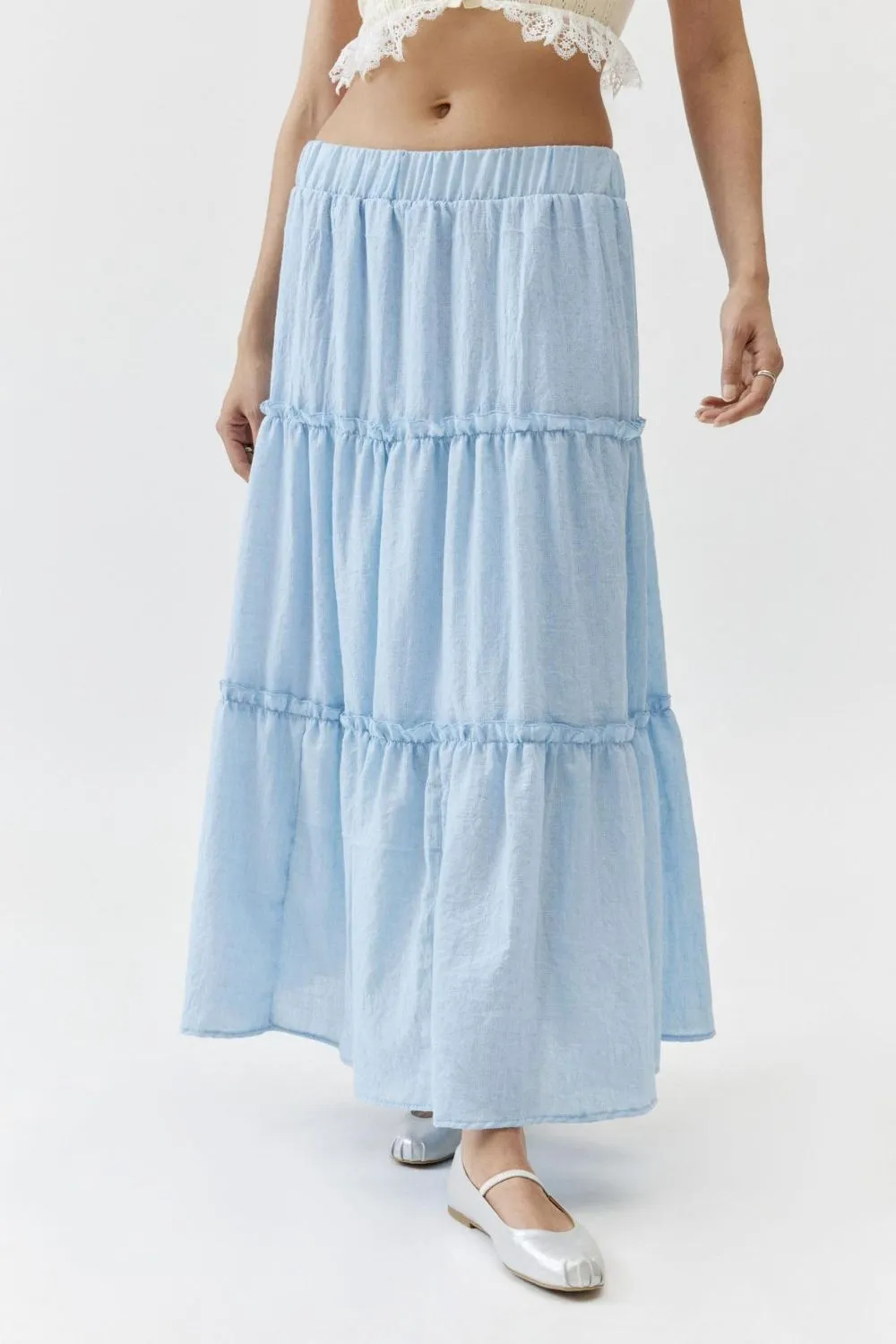 Frill Elastic Waist Skirt, image 13