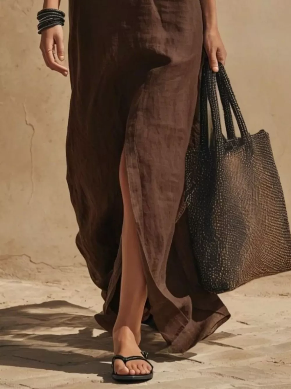 Slit Front Spaghetti Strap Maxi Dress, image 18