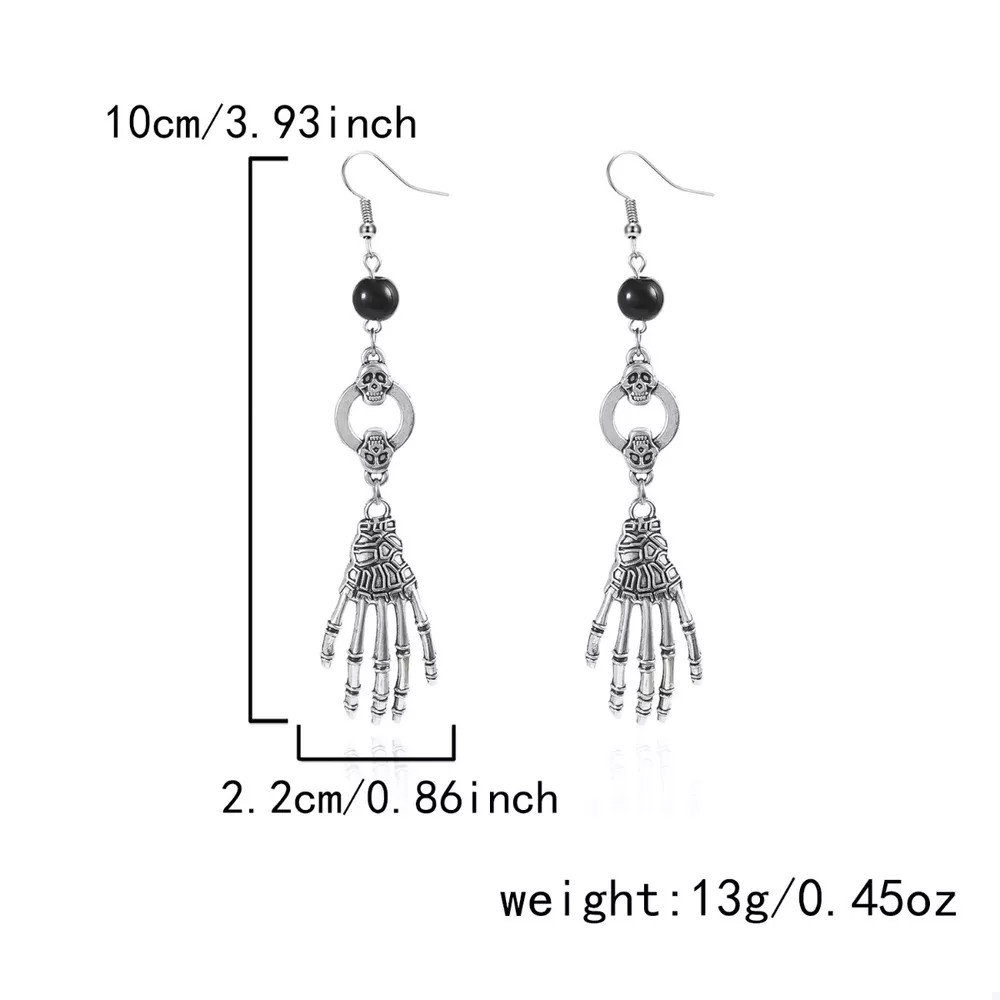 Halloween Skeleton Hand Drop Earrings, image 6